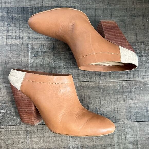 ANTHROPOLOGIE X MISS ALBRIGHT DENNIS BROWN MULE BOOTIES SIZE 9 - Picture 4 of 9